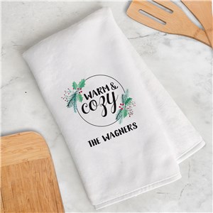 Personalized Warm & Cozy Dish Towel