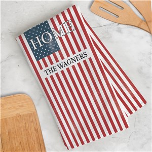 Personalized Patriotic Home Dish Towel