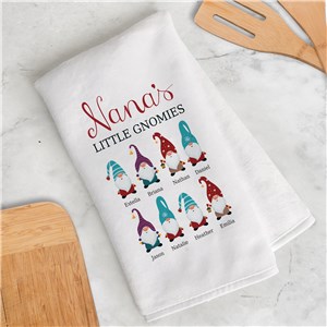 Personalized Little Gnomies Dish Towel
