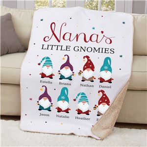 Personalized Little Gnomies Sherpa Blanket