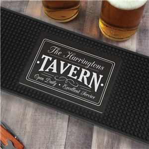 Personalized Chalkboard Farmhouse Tavern Bar Mat