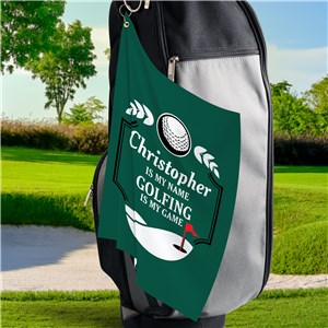 Personalized Golfing is my game Towel
