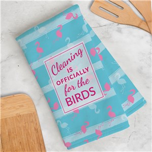 Cleaning Is For The Birds Dish Towel