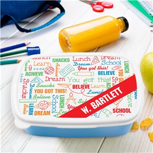 Personalized School Doodles Lunch Box