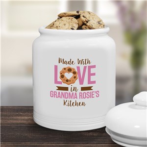 Personalized Made with Love Cookie Jar