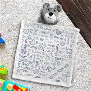 Personalized Cuddle Baby Word Art Bear Lovie
