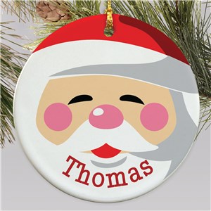 Personalized Santa Round Ornament