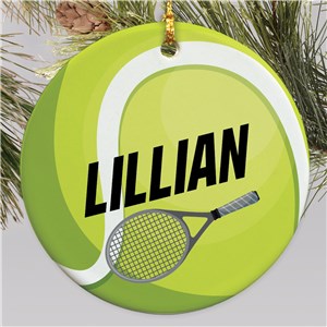 Personalized Tennis Round Ornament