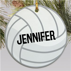 Personalized Volleyball Round Ornament