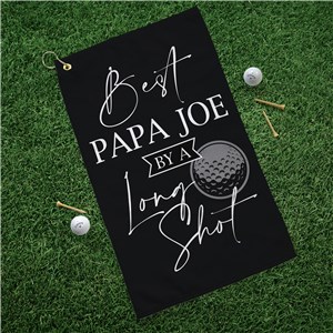 Personalized Best by a Long Shot Golf Towel