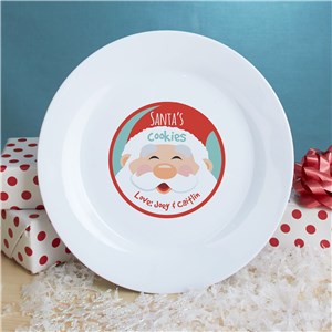 Personalized Santa's Cookies Plate