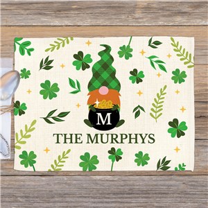 Personalized Pot of Gold Gnome Placemat