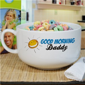 Good Morning Personalized Cereal Bowl