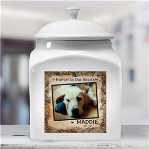 Personalized Ceramic Dog Photo Urn