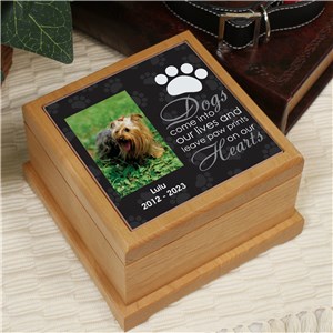 Personalized Pet Photo Wooden Memorial Urn