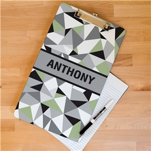 Personalized Jagged Squares Clipboard