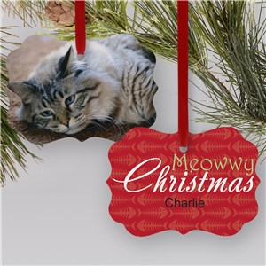 Personalized Benelux Cat Photo Double Sided Ornament