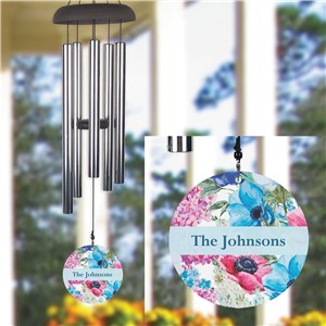 Personalized Floral Spring Wind Chime