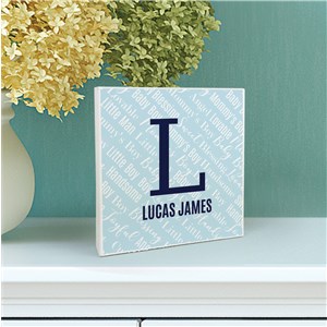 Personalized Baby Name 6x6 Table Top Sign
