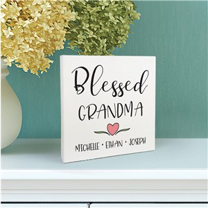 Personalized Blessed Grandma 6x6 Table Top Sign