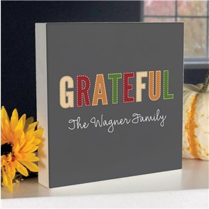Personalized Grateful 6x6 Table Top Sign