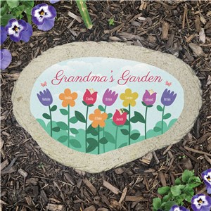 Personalized Grandma's Garden Flat Garden Stone