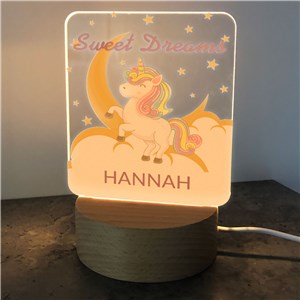 Personalized Sweet Dreams Unicorn Square Light Up Sign