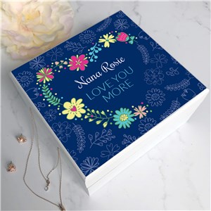 Personalized Love You More Jewelry Box