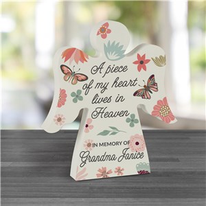 Personalized Floral and Butterflies A Piece of my heart Angel Sign