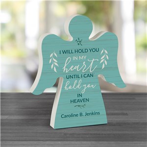 Personalized I will hold you in my heart Angel Sign