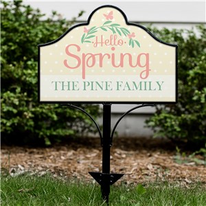 Personalized Hello Spring Magnetic Sign